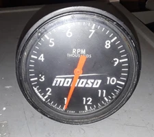 Moroso cable drive tach 4" face NO TELLTALE