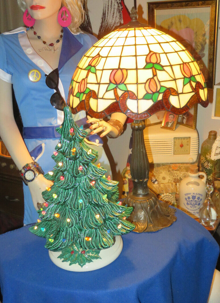VTG 16" Light Up Ceramic Christmas Tree eBay