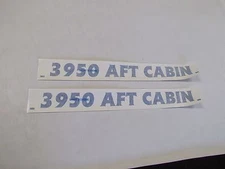 CRUISERS " 3950 AFT CABIN " BLUE PAIR (2) DECAL 24 1/4" X 2 1/8" MARINE BOAT