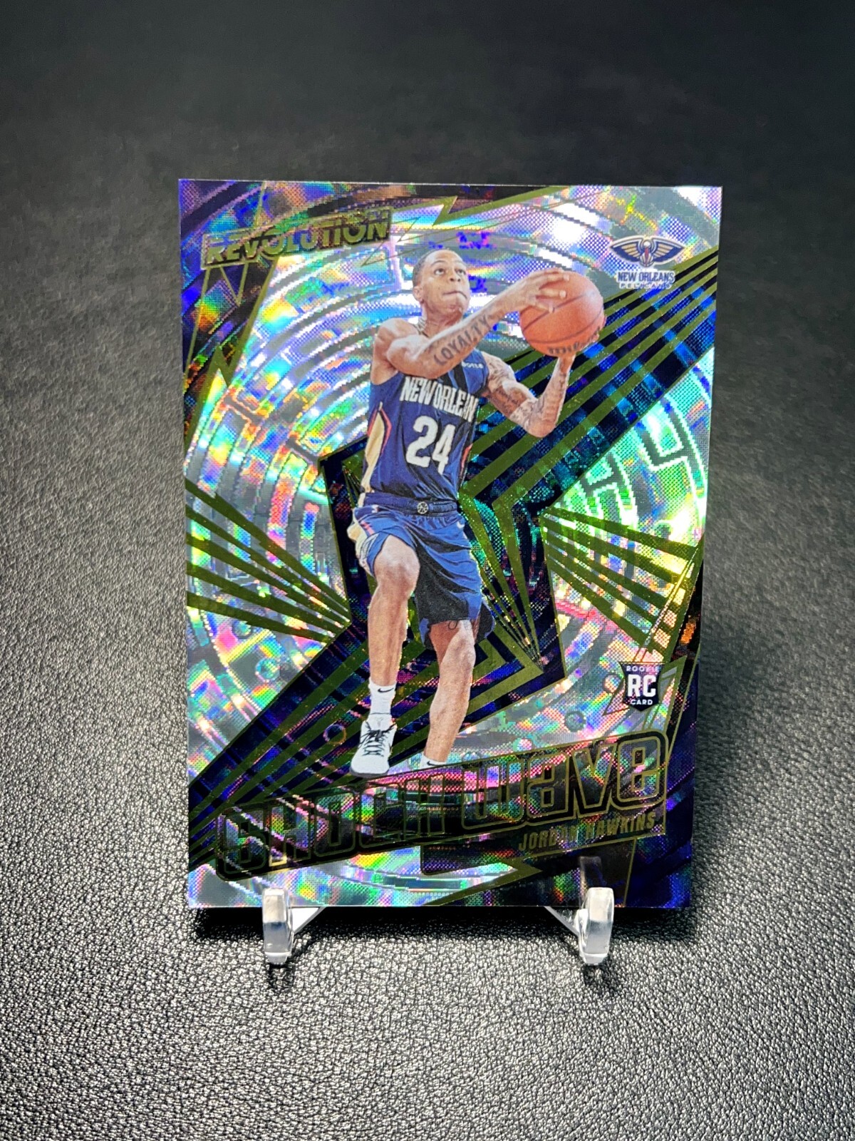 2023-24 Panini Revolution Jordan Hawkins Fractal Shock Wave RC Pelicans #19