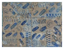 PATCHWORK # 6 Beach Day 1985 Diego Ventura * Mixed Media * Frame Worthy Art