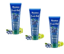 3 X Himalaya Herbals Fresh Start Oil Clear Face Wash, Blueberry, 50ml FREE SHIP
