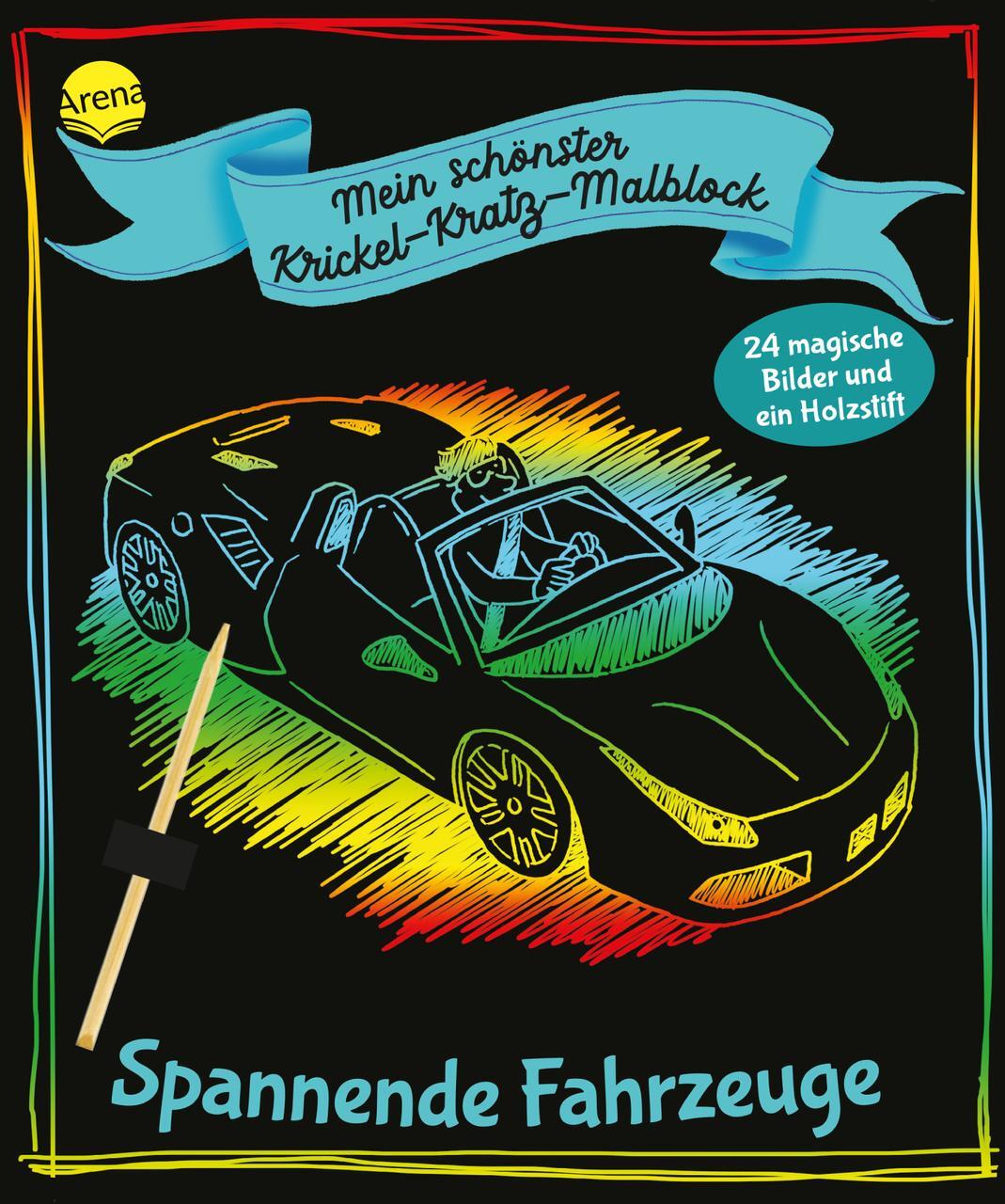 Mein Schönster Krickel-kratz-malblock. Spannende Fahrzeuge - ...