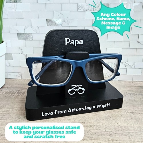 Personalised Glasses Holder Stand, Eyewear Spectacles Football Decor Christmas - Picture 5 of 24