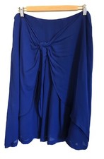 Veronika Maine NWOT Size 12 Blue Draped Skirt Made In Australia Designer NEW 