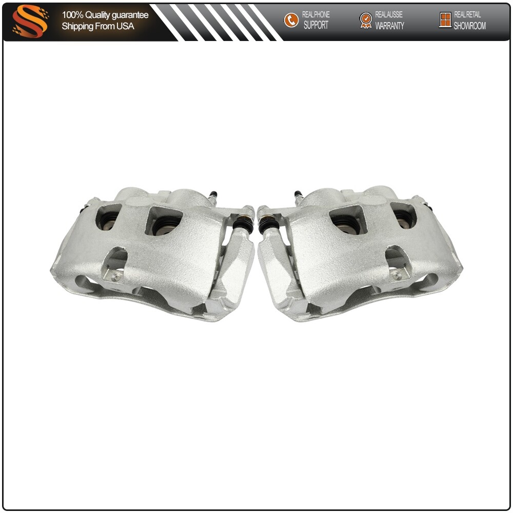 Pair For Lincoln Navigator Ford F-150 Expedition Front Brake Calipers w/ Bracket