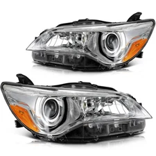 Headlights Headlamp Fit 2015 2016 2017 Toyota Camry Left + Right Pair Head Light