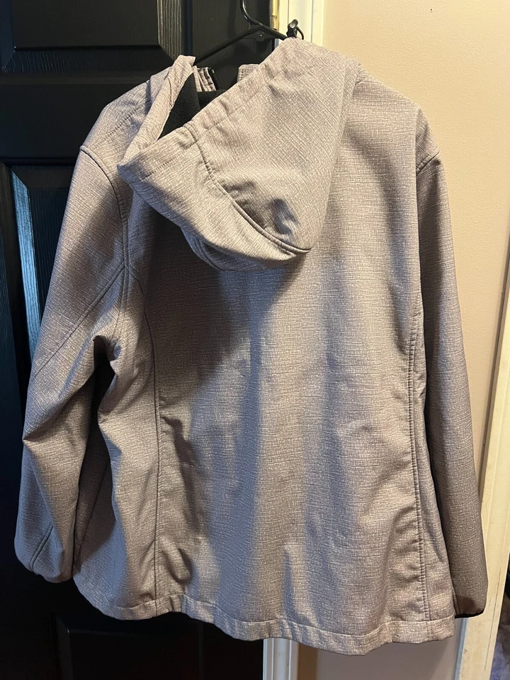 Chaqueta gris forrada de lana con capucha Everlast resistente al agua talla 3X Foto 2 de 4