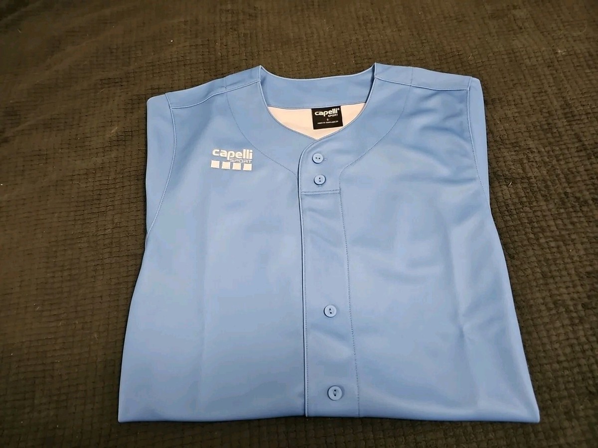 Capelli Sport Dulins Dodgers Connie Mack Pro Full Button Powder Blue Jersey  SZ S