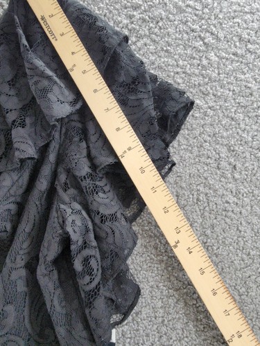 Adrianna Papell Plus Lace Trimmed Crepe Jumpsuit Women's 22W Black Side Zip S/S - Picture 5 of 17