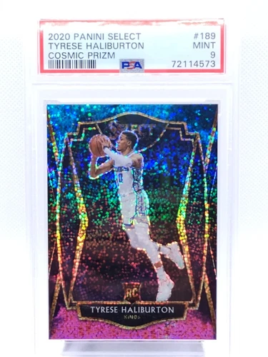 2020 Panini Select Tyrese Haliburton Rookie RC Premier Cosmic Prizm PSA 9 #189