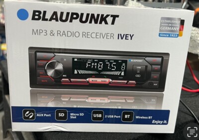 Blaupunkt IVEY Single DIN Car Stereo Bluetooth Receiver with USB Aux Input