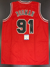 Dennis Rodman signiertes Chicago Bulls Custom Jersey Autogramm mit Beckett COA