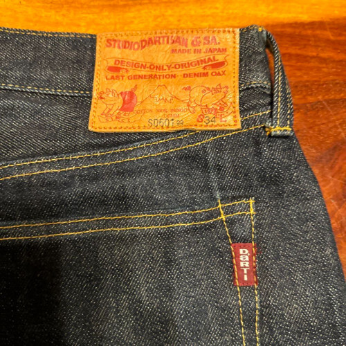 STUDIO D'ARTISAN SD601-99 Slim Straight Denim Pants Indigo W34 [VG