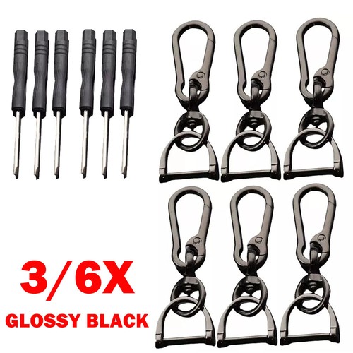 3/6x Keychain Key Ring Carabiner Clip Bag Keyring Chain Fob D-Ring Holders US - 第 16/17 張圖片