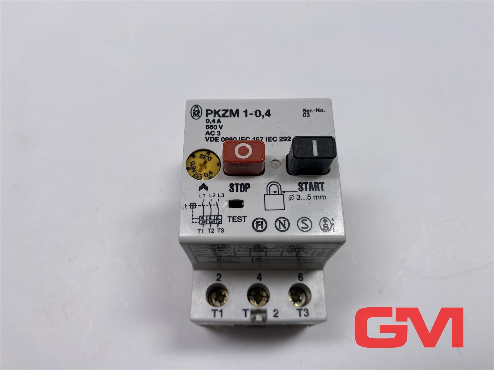 Moeller Motor Protection Switch PKZM1-0.4 Circuit Breaker 0.24-0.4 A 660V Switch