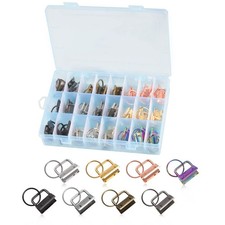 48 Pcs Key Fob Hardware Set 8 Colors Keychain Fob Hardware 1.25 Inch for Wris...