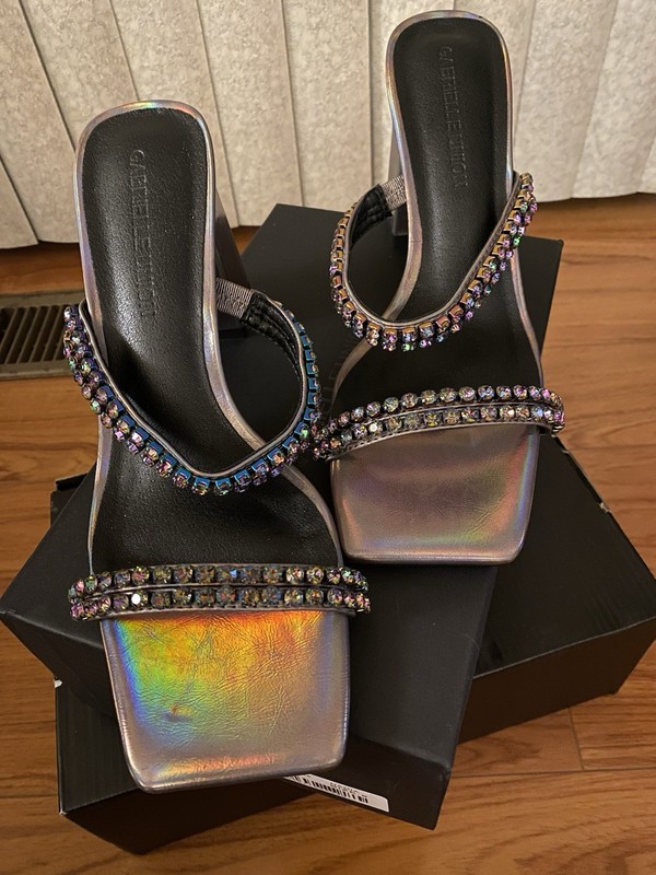 Gabriel Union High heel Slides Sz 9, Wide