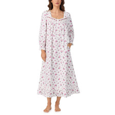 Nwt Eileen West Floral 100 BRUSHED COTTON FLANNEL 52" Long Ballet Nightgown XL