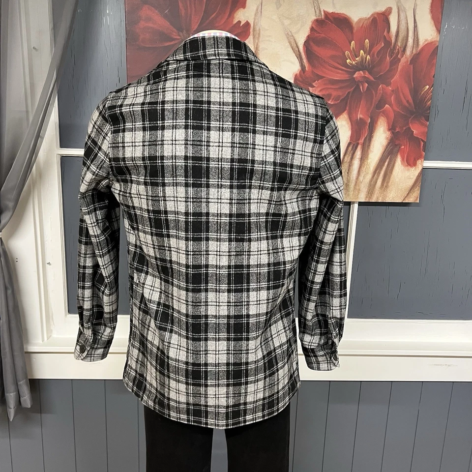 Pendleton Topster Неструктурированный Блейзер Мужской Размер Средний Облегающий Douglas Шерсть Тартан - Изображение 3 из 4