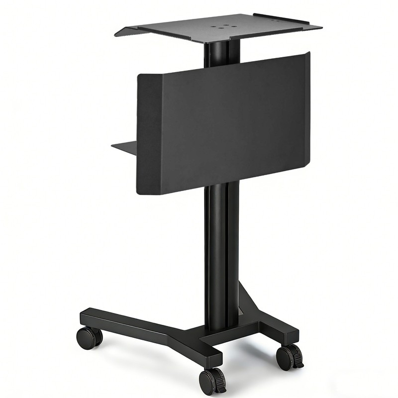 YesSources Mobile Laptop Cart Trolley with Display Panel for Lab Conference