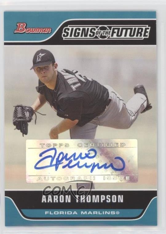 2006 Bowman Signs of the Future Aaron Thompson #SOF-AT Auto 0nr3
