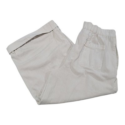 Free People After Love Roll Cuff Wide Leg Pants Beige Size Medium 