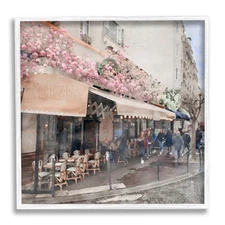 Parisian City Street Framed Giclee Art by LSR Design Studio-Elegant Urban Design