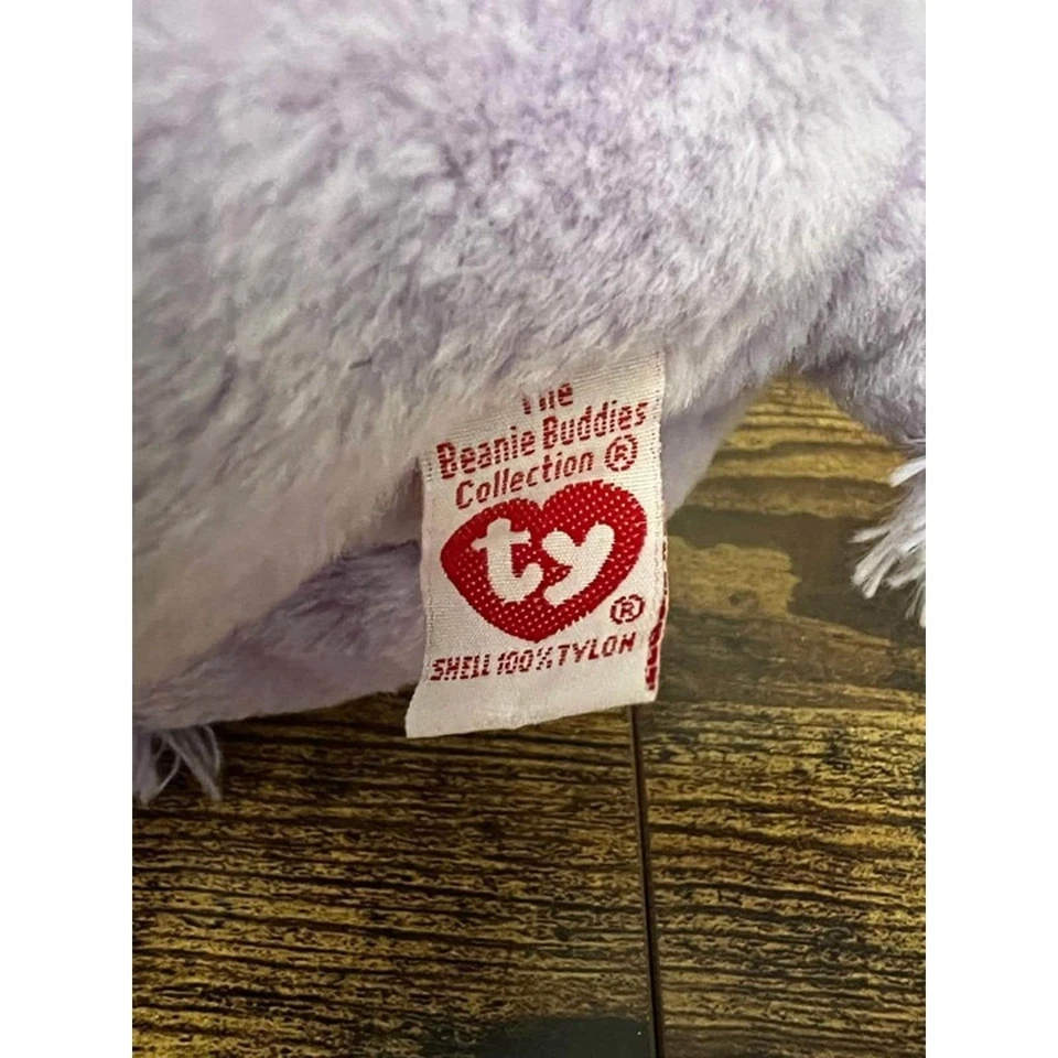 Ty Beanie Buddies Collection Demure the Purple Poodle Pelúcia Vintage 2004 - Imagem 3 de 4