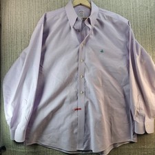 Brooks Brothers Shirt Mens XL Purple Madison Non Iron Supima Cotton Button Down