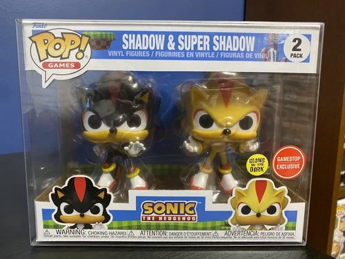 Funko Pop! Vinyl: Sonic the Hedgehog - Shadow & Super Shadow (Glow) 2-Pack -...