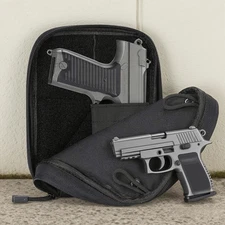 Tactical Gun Pouch Pistol Gun Holster Pouch Zippered Waist Bag with Belt Loops