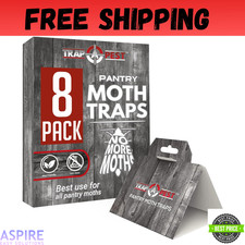 Pantry Moth Traps Safe Glue with Pheromones 8 Pack Effective Adhesive Non Toxic