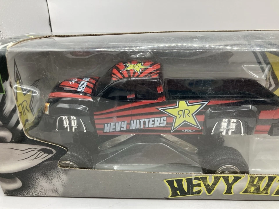 Camión Brian Deegan Rockstar de colección, 2 bicicletas, remolque 1:32 HEVY HITTERS NRFB NUEVO EN CAJA ORIGINAL Foto 3 de 4