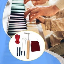 7-teiliges Klavierstimmset mit Aufbewahrungstasche, rotem Dämpfungsband und