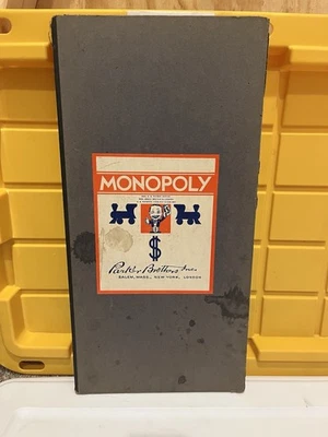 Vintage BLUE Monopoly Board 1935-1933 Chas. B. Darrow- US/Britain/Canada - Photo 1/4