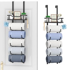 Over the Door Towel Rack - 6 Tier Towel Racks for Bathroom Wall Mounted, Towe...