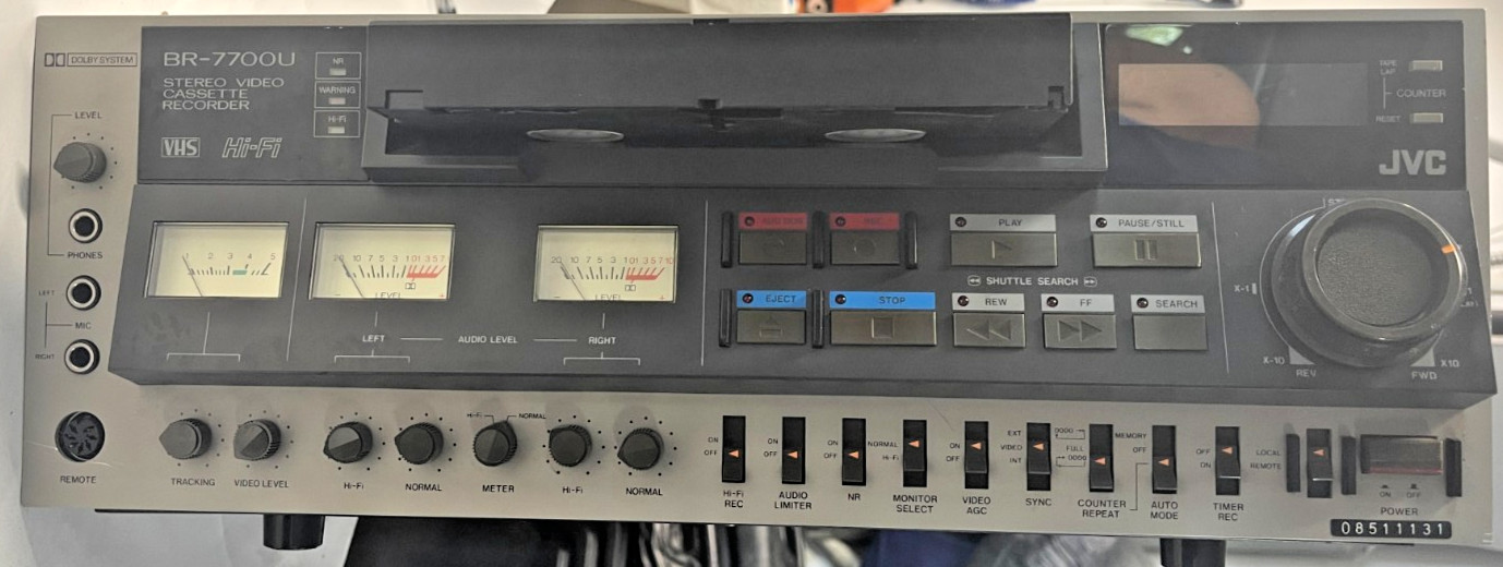 JVC BR-7700 U Stereo Video Cassette Recorder VHS Hi-Fi Dolby System