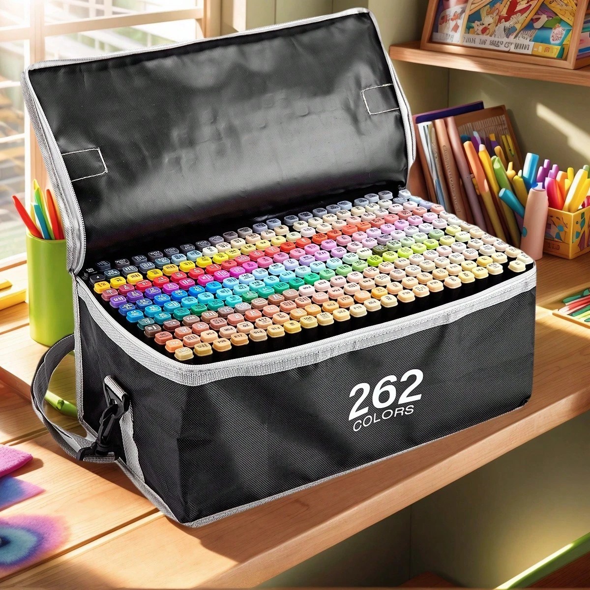 262Pcs Alcohol Marker Pens Dual Tip Drawing Art Markers Set