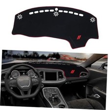 Dashboard Cover for Dodge Challenger Accessories 2015-2022 Red Edge Red Trim