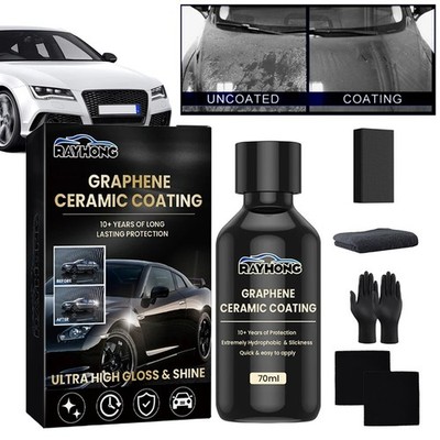Graphene Ceramic Coating Kit for Car Paint Scratch Protection High Gloss 70ML