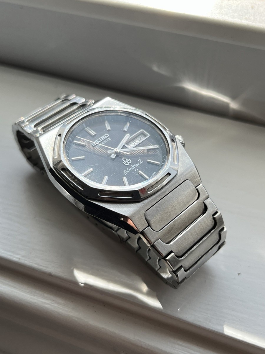 Seiko Silverwave Vintage Mens Black Dial 7123-8060 Quartz Watch | eBay