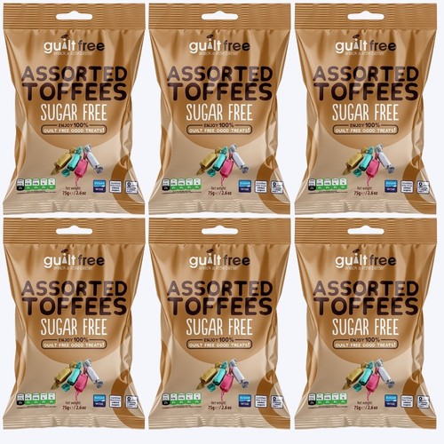 GuiltFree Sugar Free Assorted Toffees 75g | Diabetic Friendly Zero Sugar Treats - Picture 9 of 11