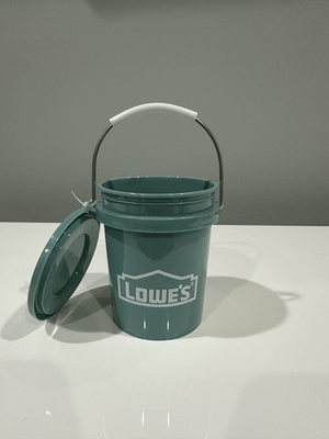 #ad Lowe#x27;s TEAL 0.5 Quart BPA Free Mini Paint Bucket With Lid Easter Special $1.49
