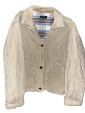 J. Crew Corduroy Jacket Blazer Long Sleeve Vintage small medium Fall- Cream tan