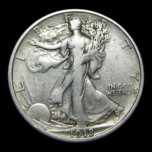 1918-S Walking Liberty Half Dollar Silver ----  Nice Coin ---- #KK472