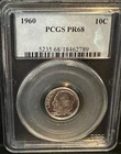 1960 Proof Roosevelt SILVER Dime PCGS PF68