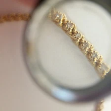 14K Gold Tennis Bracelet - 7.5 grams - 7 1/4" Length