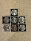 New ListingLot Of 7 Silver American Eagles 1 oz 1987-1992, 1995
