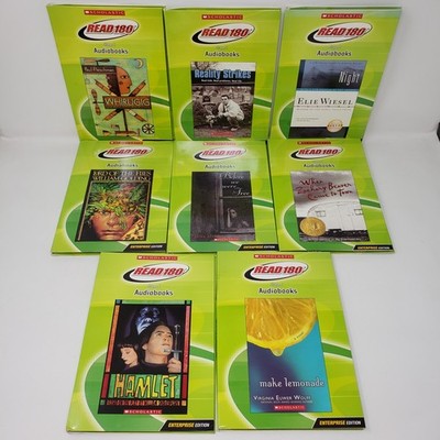 Scholastic Read 180 Audiobook Lot of 8 - Lord of the Flies, Night, Hamlet, Etc.